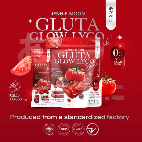 Jennie Moon Gluta Glow Lyco Blink Drink (30 Sachets)