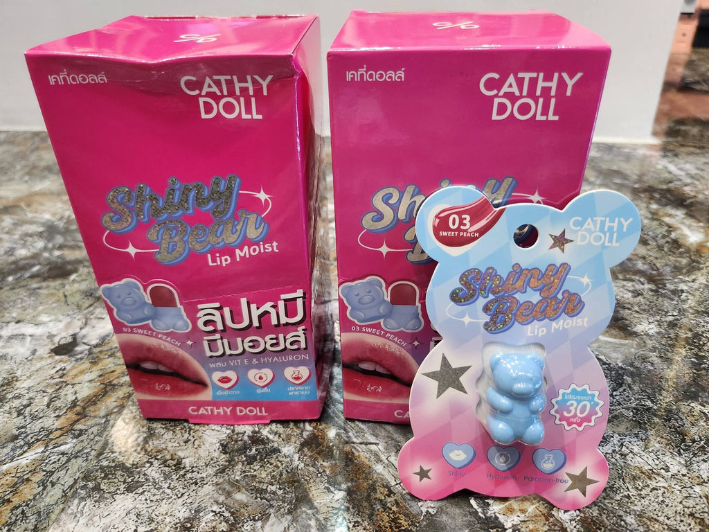 Cathy Doll #03 Sweet Peach Shiny Bear Lip Moist 1.1g