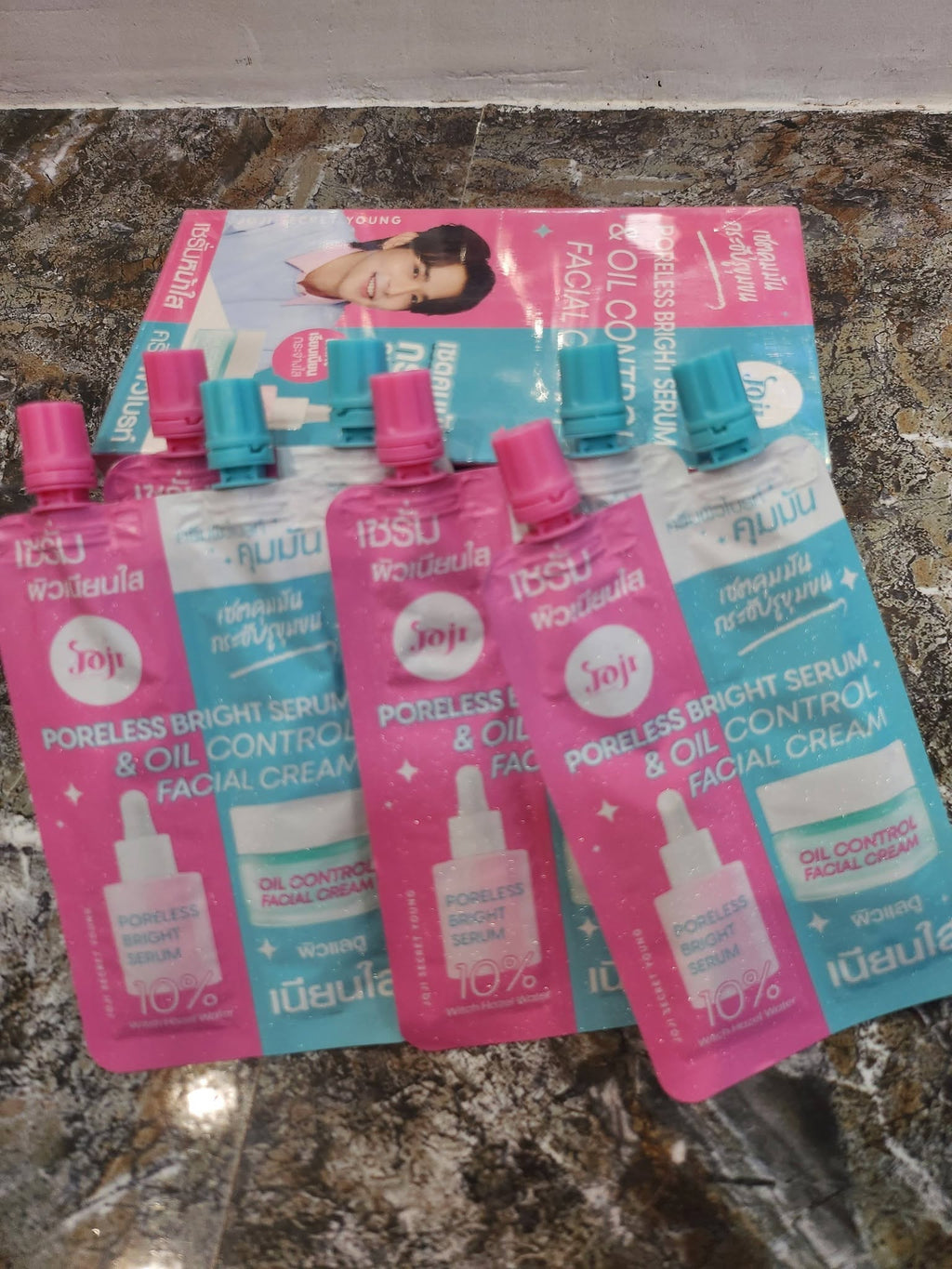 JOJI SECRET YOUNG PORE BRIGHT SERUM & OIL CONTROL FACIAL CREAM