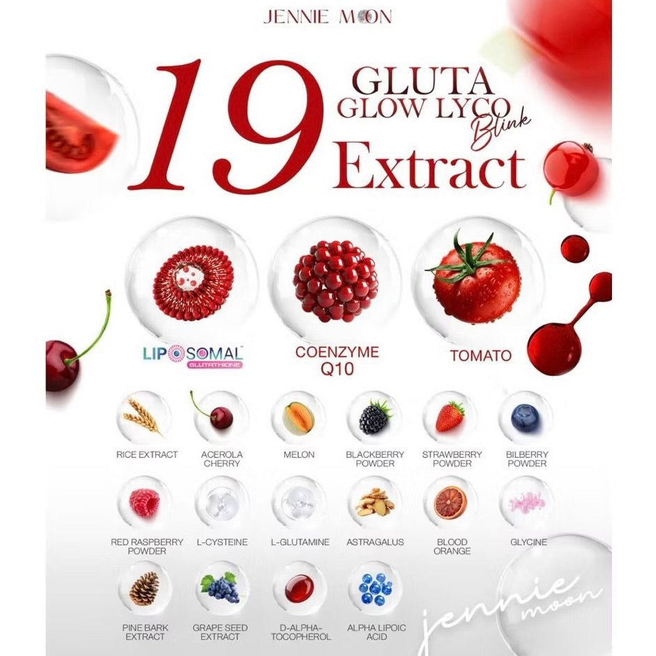 Jennie Moon Gluta Glow Lyco Blink Drink (30 Sachets)