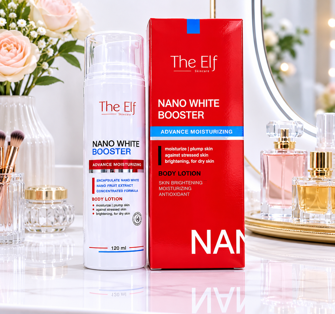 The elf Nano White Booster Advanced Moisturizing Body Lotion
