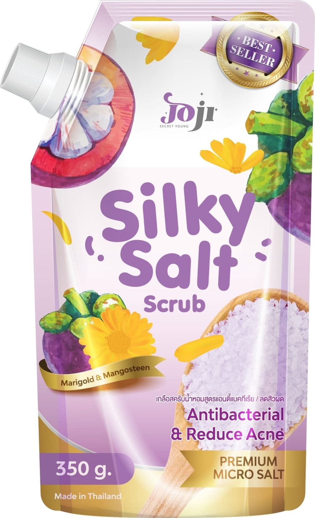 JOJI SECRET YOUNG SILKY SALT SCRUB MARIGOLD & MANGOSTEEN - Antibacterial & Reduce Acne