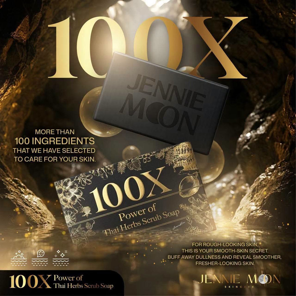 JENNIE MOON BLACK 100X POWER OF THAI HERBS SCRUB SOAP (160G)